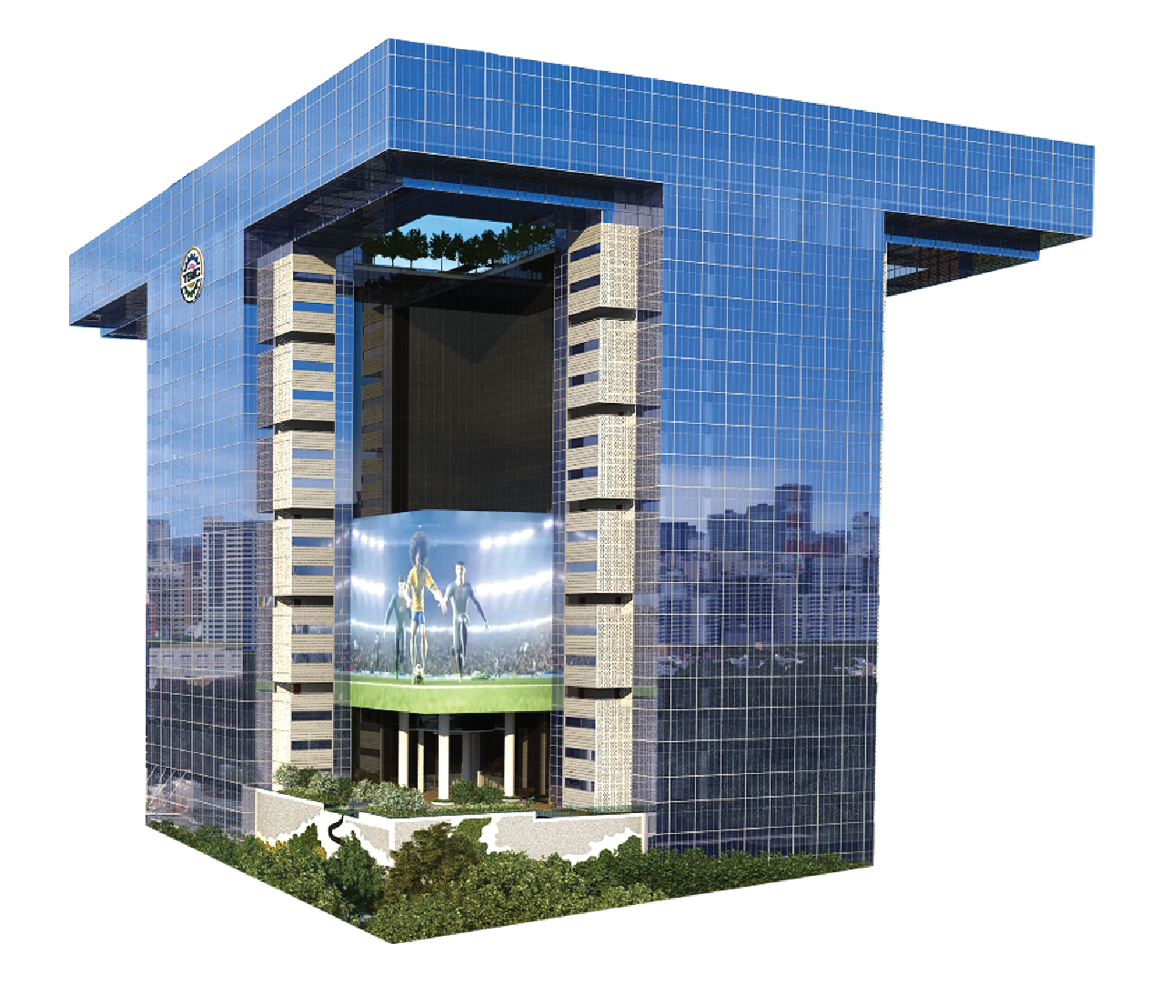 Render of the TVAGA tower in Hyderabad