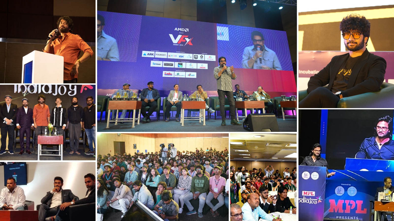 Speakers and audiences at IndiaJoy VFX and creative industry sessions